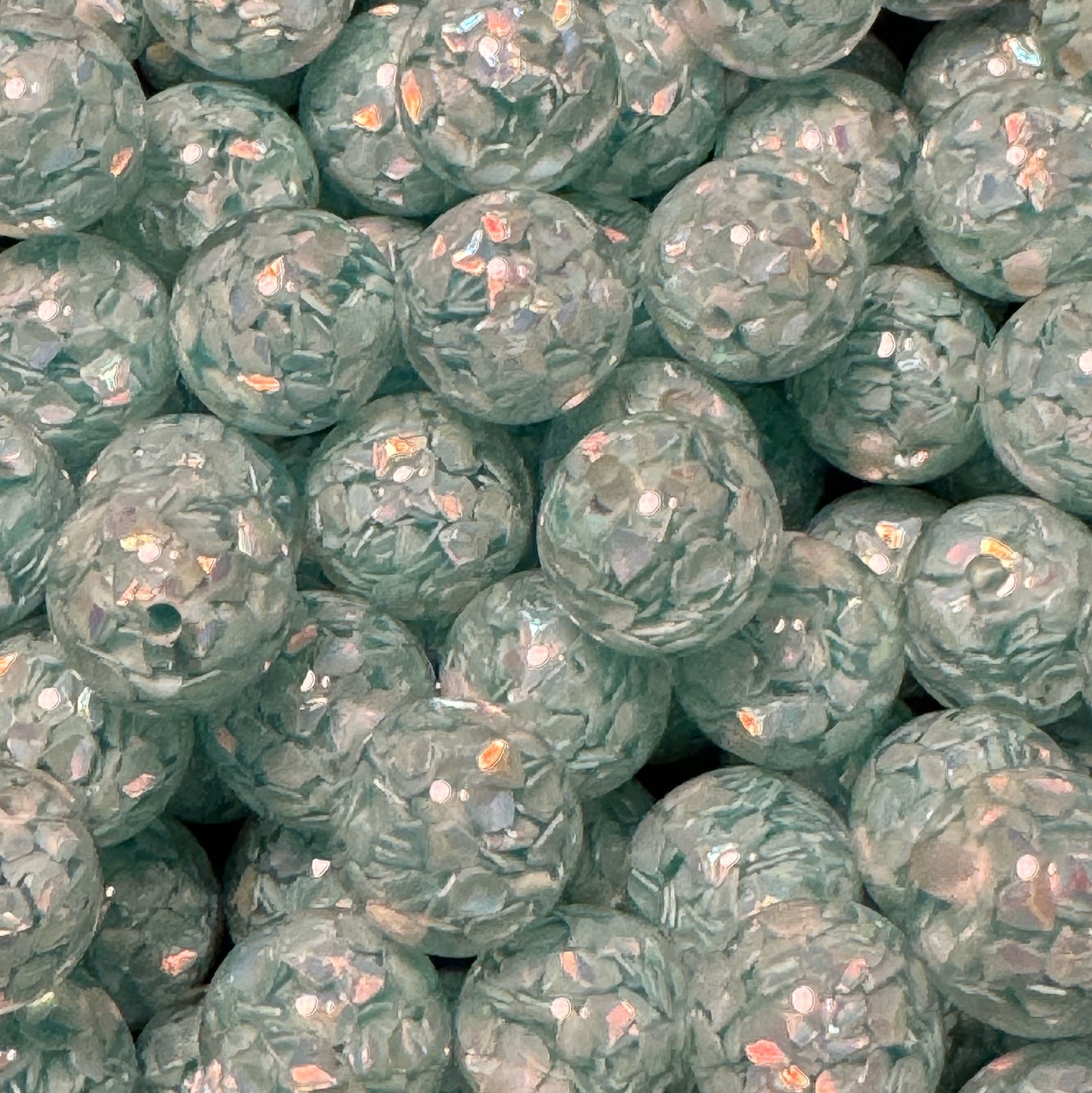 16mm Confetti Acrylic Beads