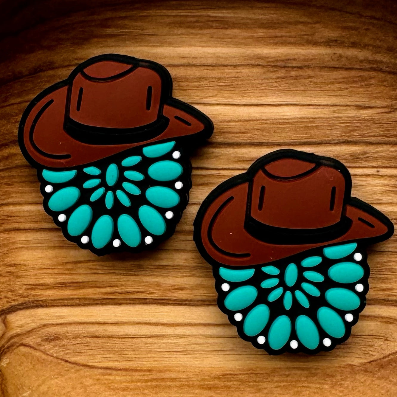 Turquoise with cowboy Hat Focal