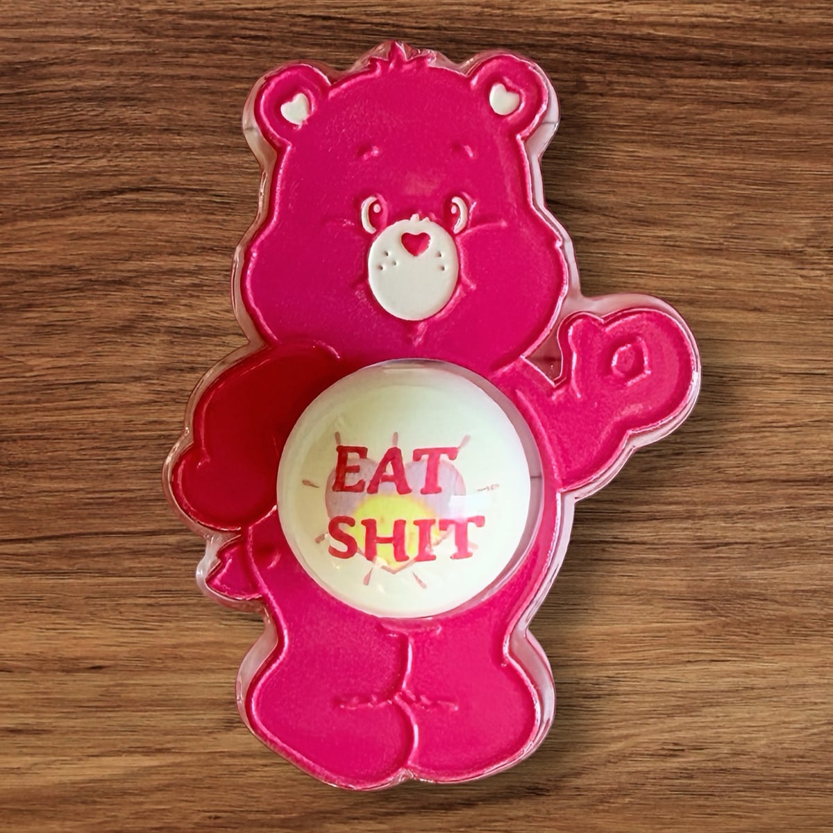 Acrylic Swear Bear Focal With Matching 16mm Bead Multiple Styles Available