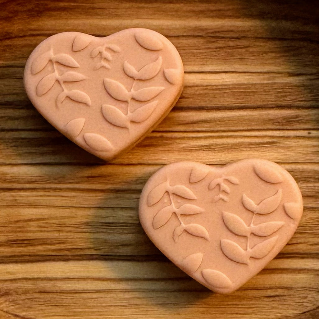 Embossed Hearts Silicone Focal