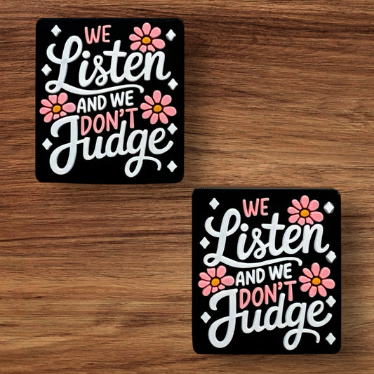 We Listen And Don’t Judge Focal (Black)