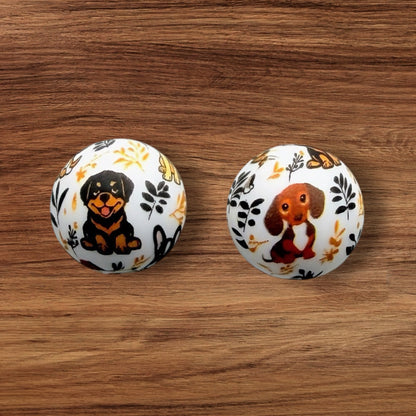 15mm Doggie Silicone Bead
