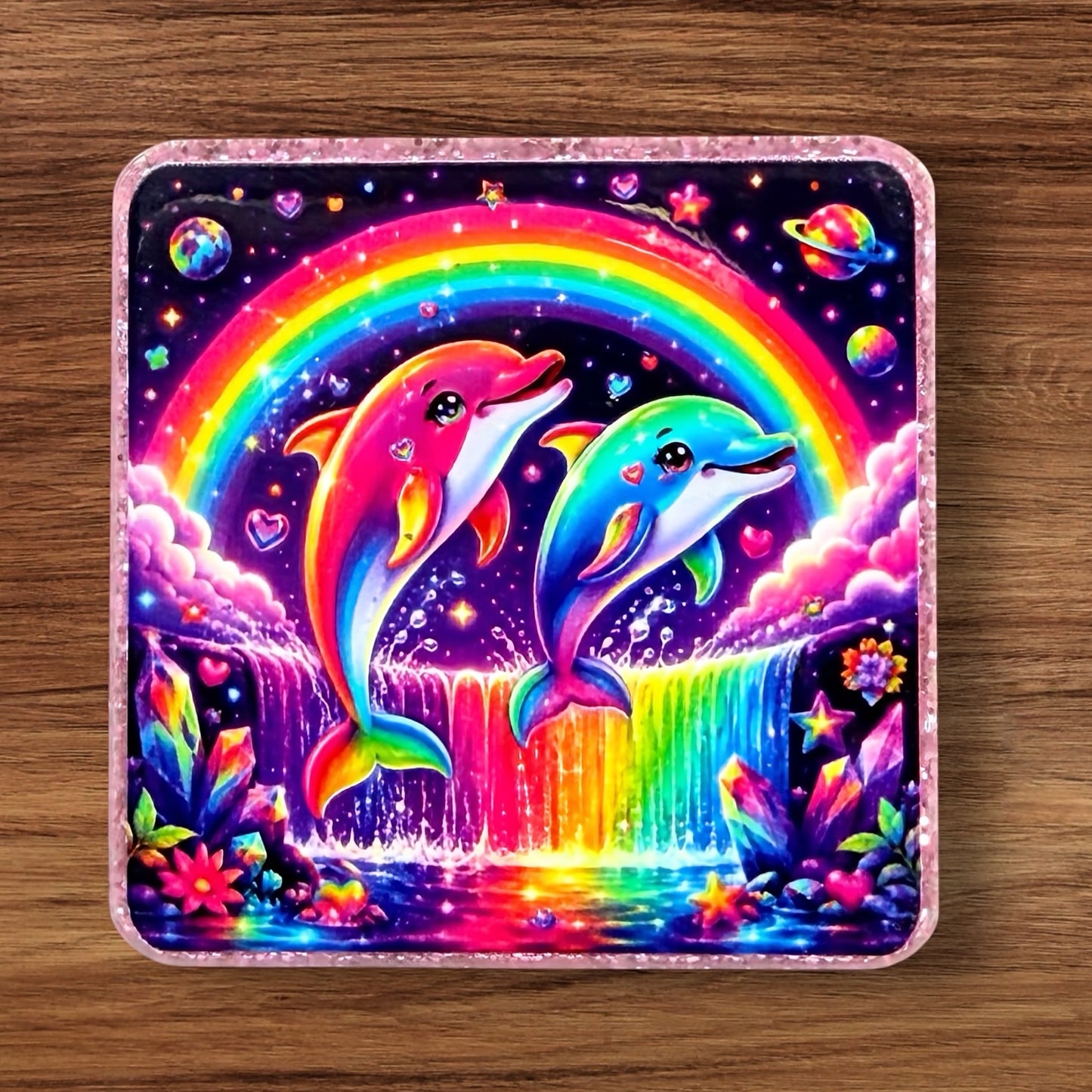 Lisa F Dolphin Acrylic Flatback