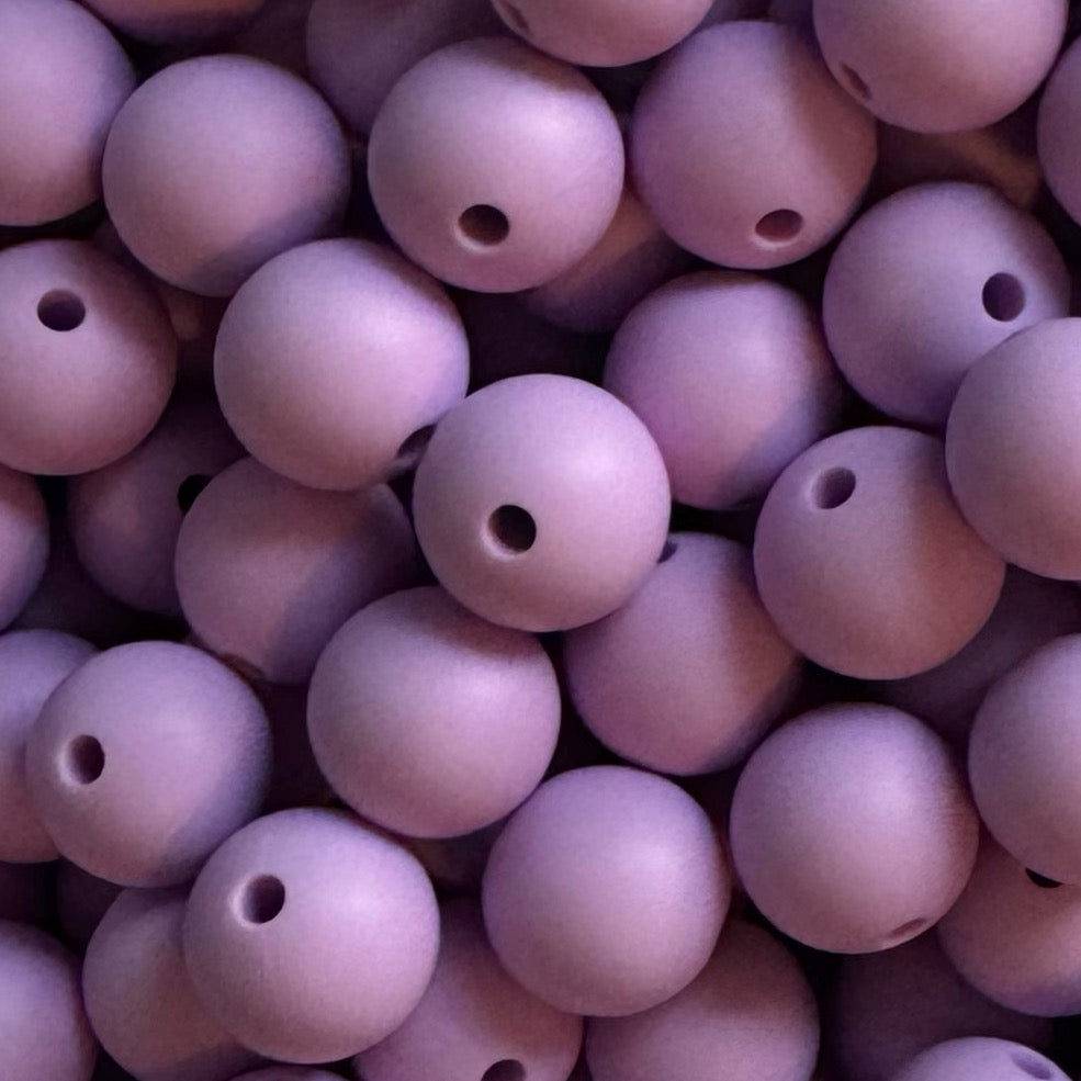 15mm Lavender Silicone Bead