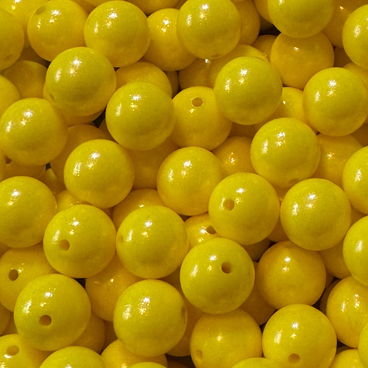 15mm Chameleon Bright Yellow Silicone Bead