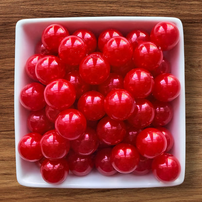 16MM Glossy Cherry Red Acrylic Bead