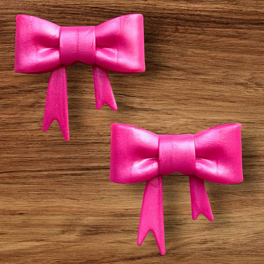Pearl Pink Bow Focal/Straw Topper