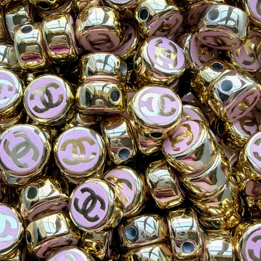 Round Designer Acrylic Bead