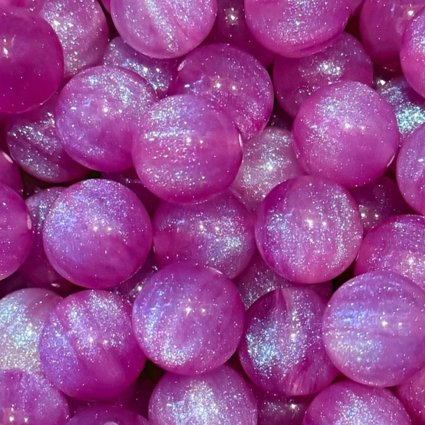 16mm Magenta Galaxy Acrylic Bead