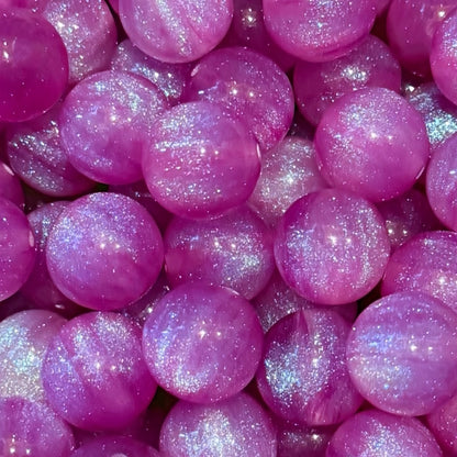 16mm Magenta Galaxy Acrylic Bead