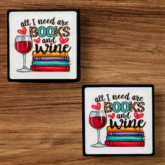 All I Need Is Books And Wine Focal