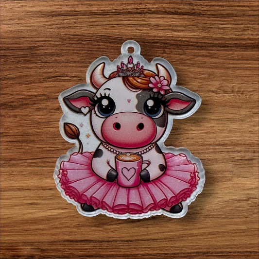 Cow Acrylic Flatback With Hole
