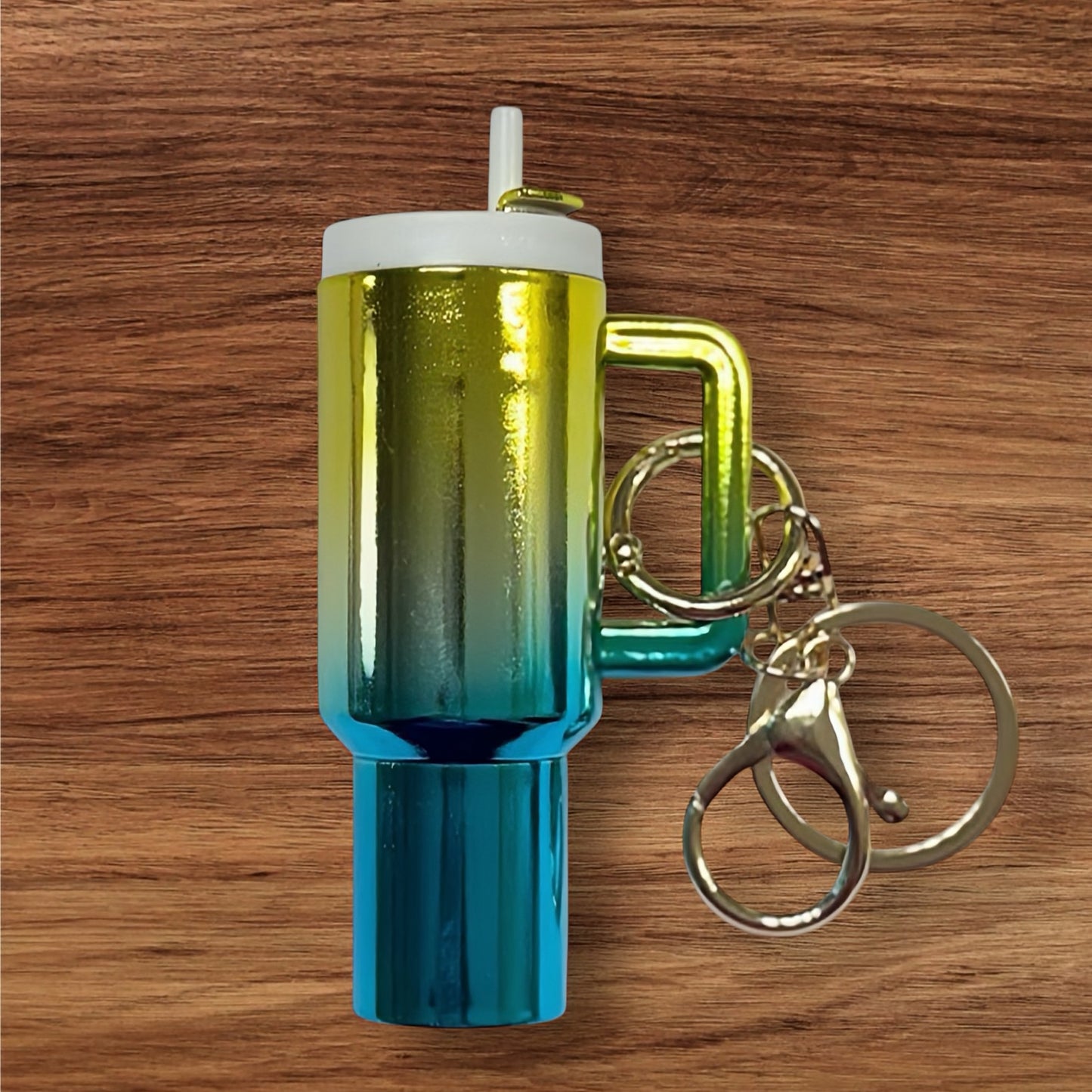 Metallic Tumbler Keychain