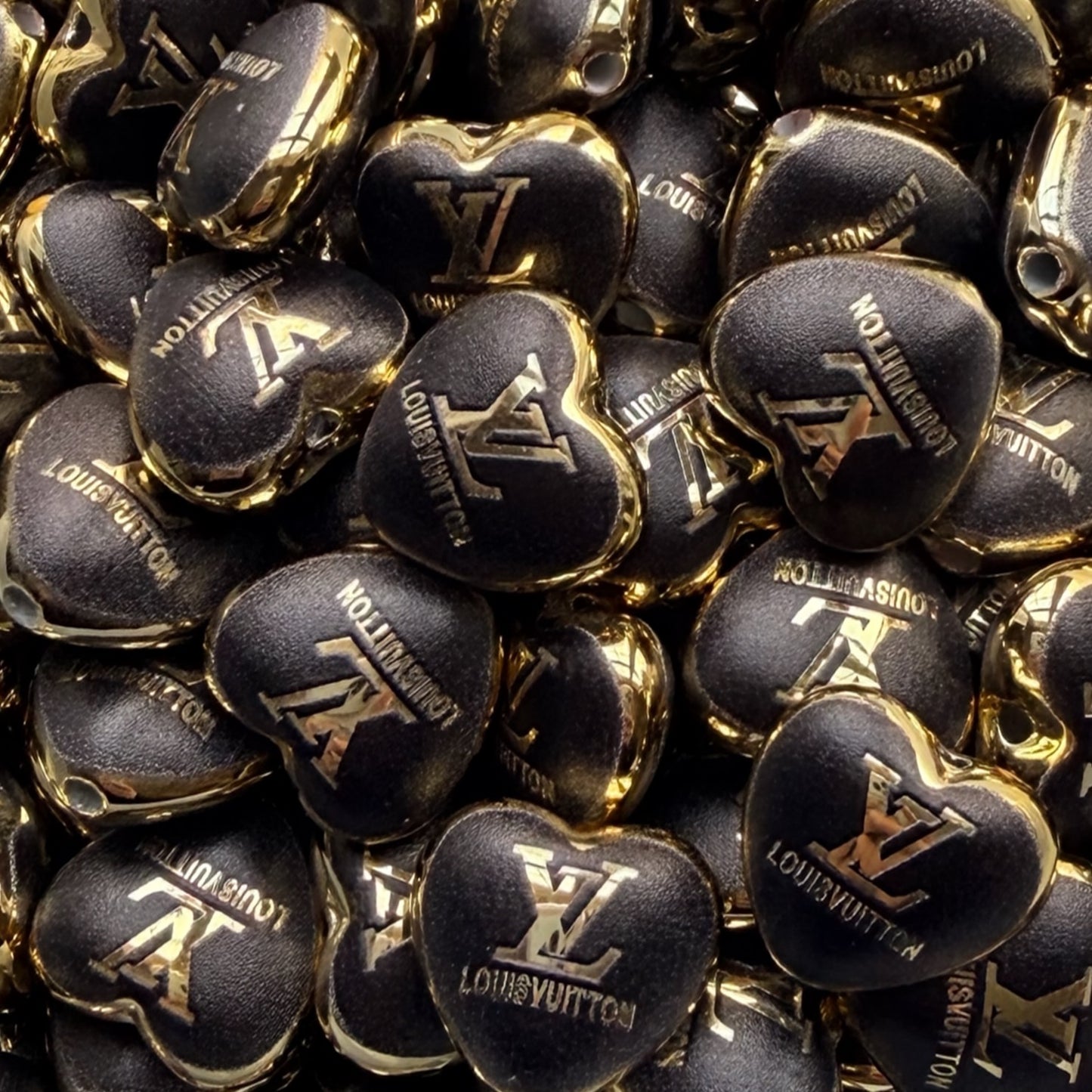 Designer Acrylic Heart Bead