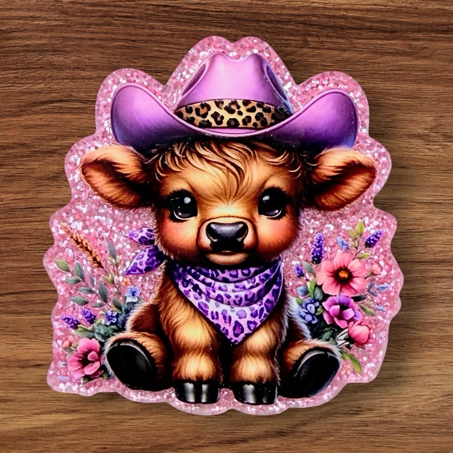Purple Cow Acrylic Flatback