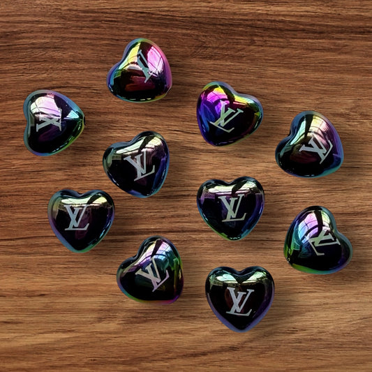 Acrylic Designer Heart Bead