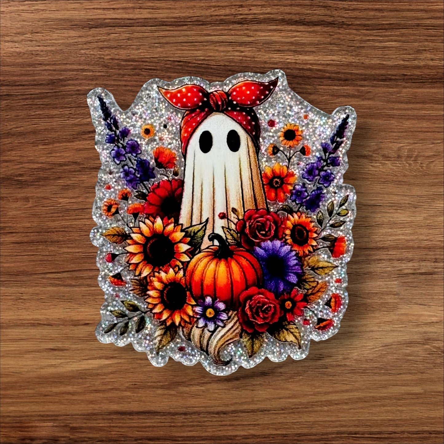 Floral Ghost Acrylic Flatback
