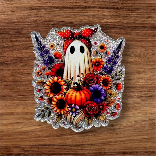 Floral Ghost Acrylic Flatback