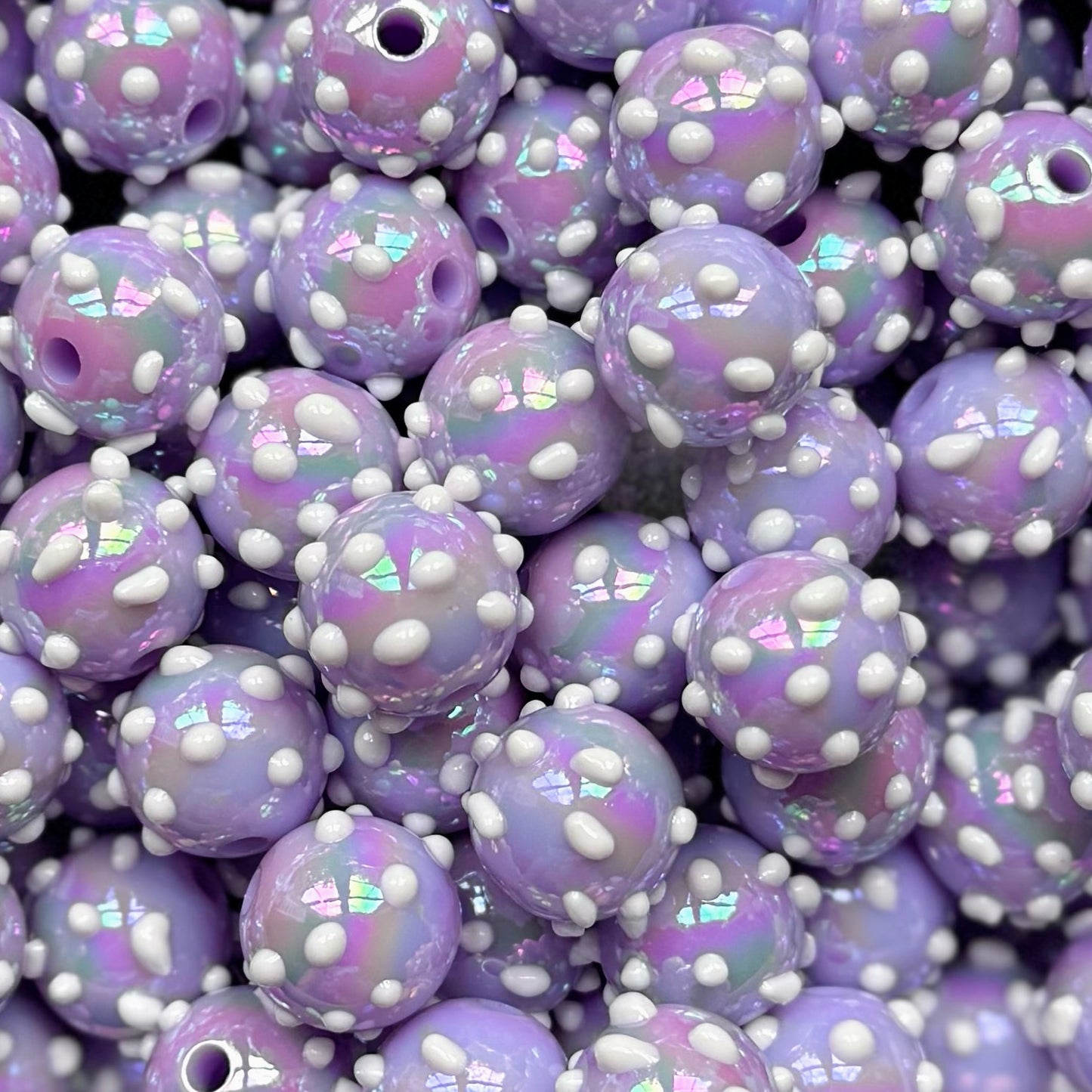 16mm Colorful Dot Acrylic Beads