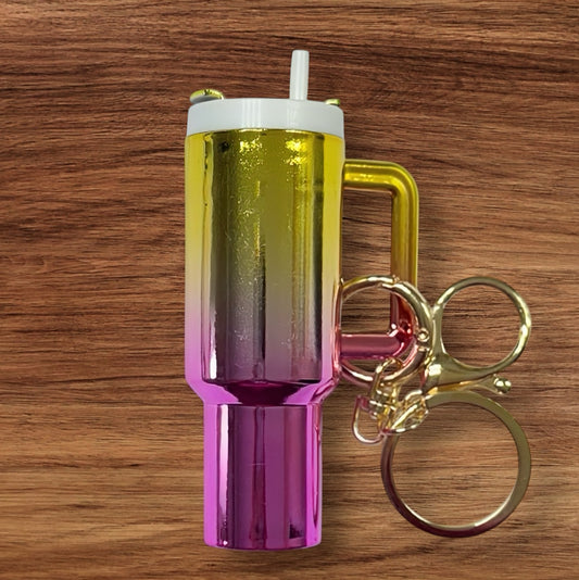 Metallic Tumbler Keychain