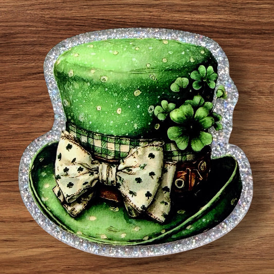 Green Top Hat Acrylic Flatback