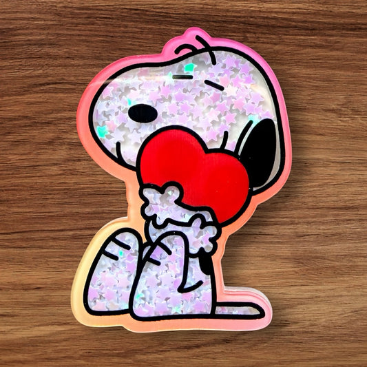 Dog With Heart Shaker Flatback