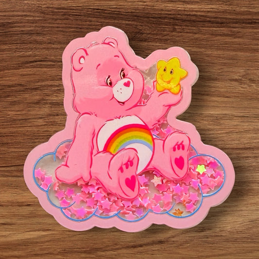 Pink Bear Acrylic Shaker Flatback