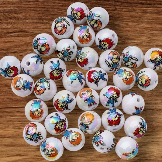 16mm Scary Doll Acrylic Bead