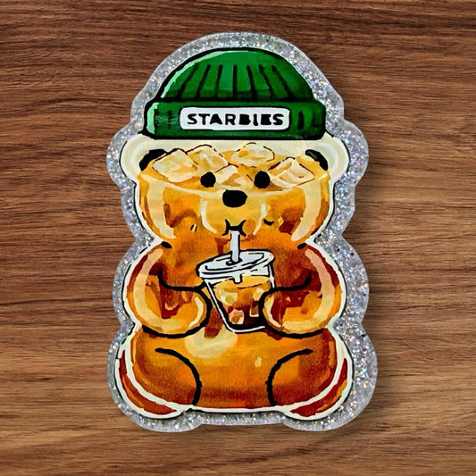 Coffee Bear Acrylic Flatback