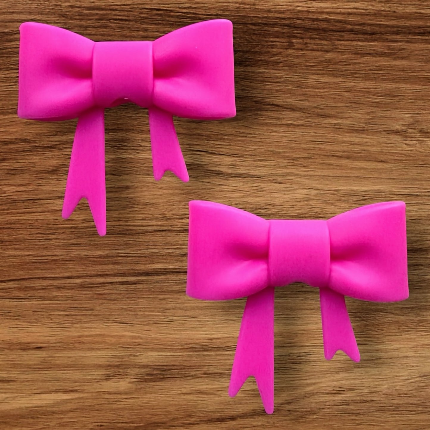 Hot Pink Bow Focal/Straw Topper