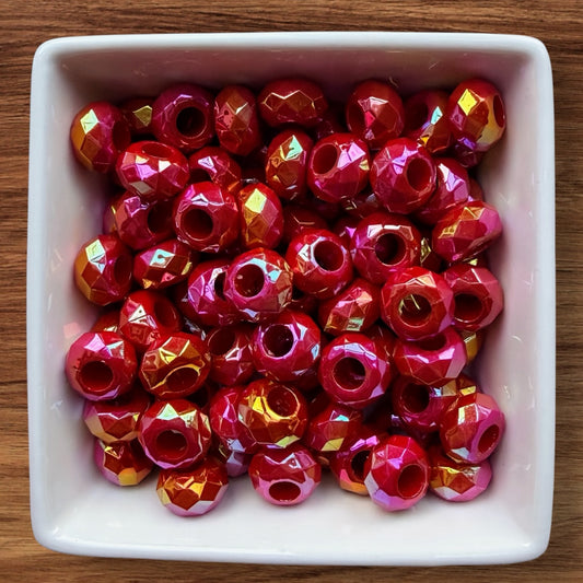 12mm Red Large Hole Acrylic Spacer