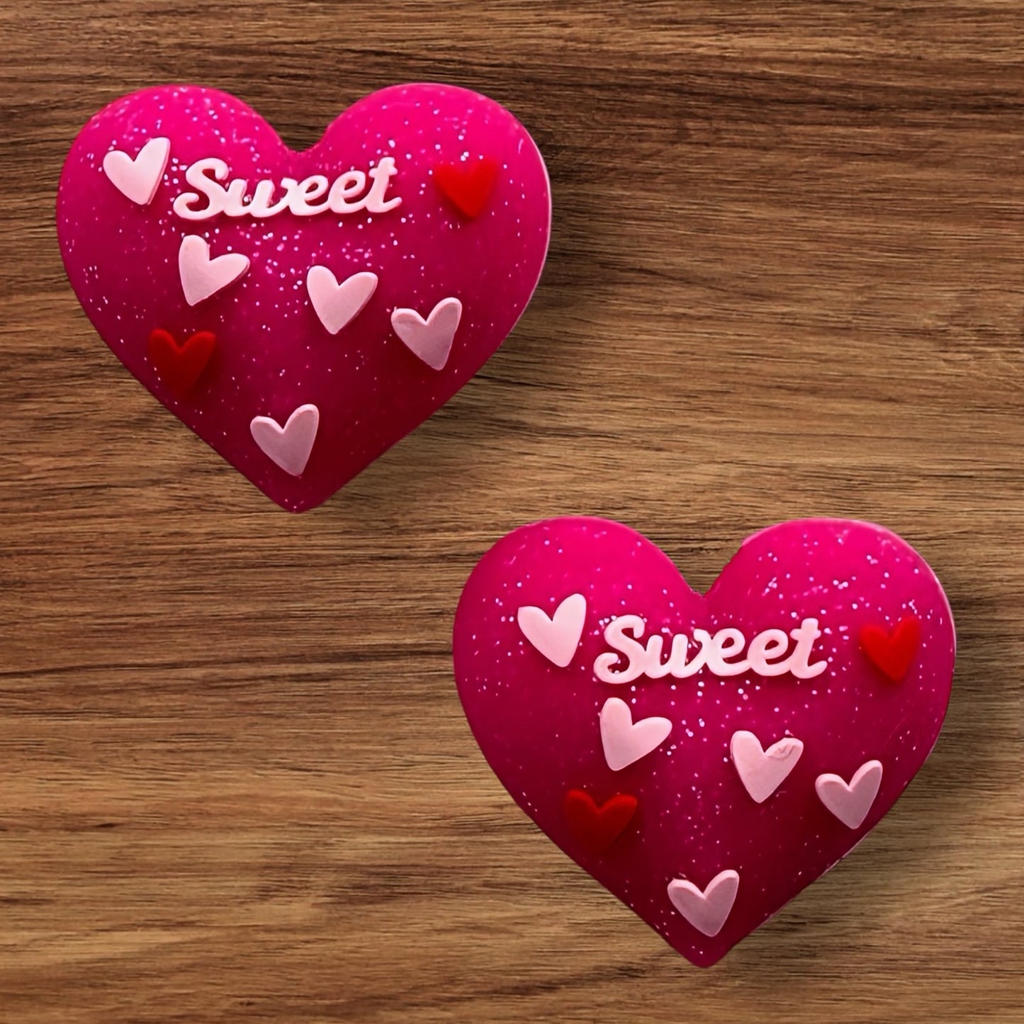 3-D Pink Heart Focal