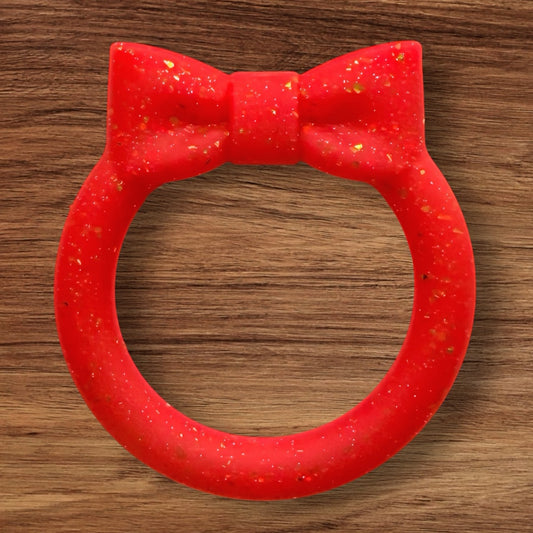 65mm Red Glitter Silicone Ring