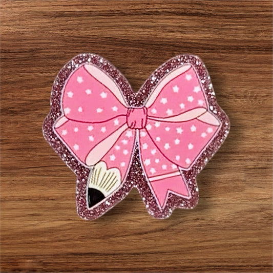 Pencil Bow Acrylic Flatback