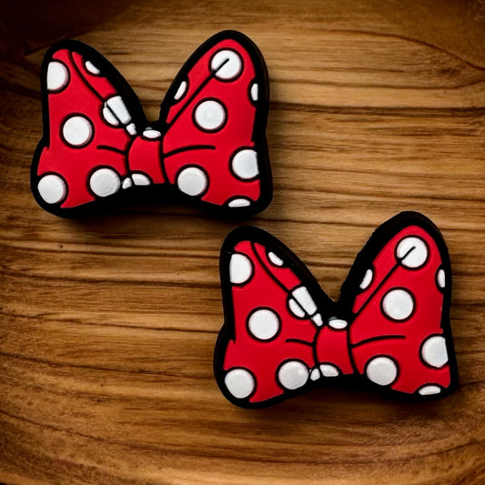 Red Polka Dot Bow Focal