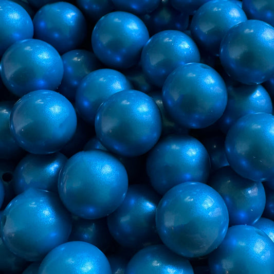 15mm Metallic Silicone Bead