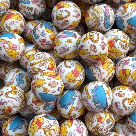 15mm Bear & Friends Silicone Bead