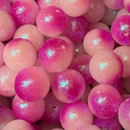 20mm Ombré Glitter Acrylic Beads