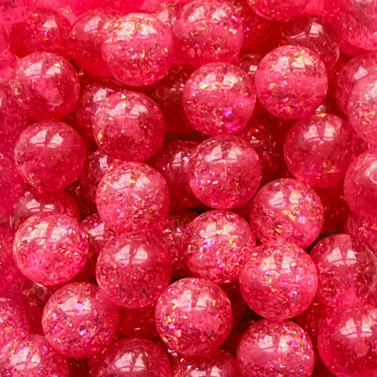 16mm Dark Pink Opal Acrylic Bead