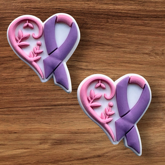 Awareness Ribbon Heart Focal