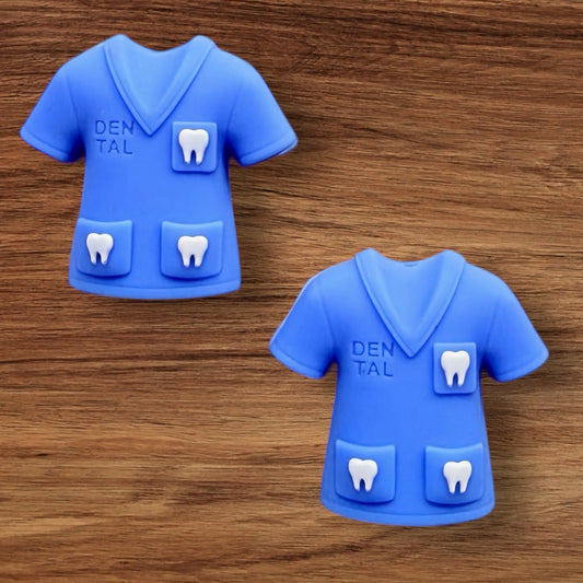 3-D Dental Scrub Top Focal