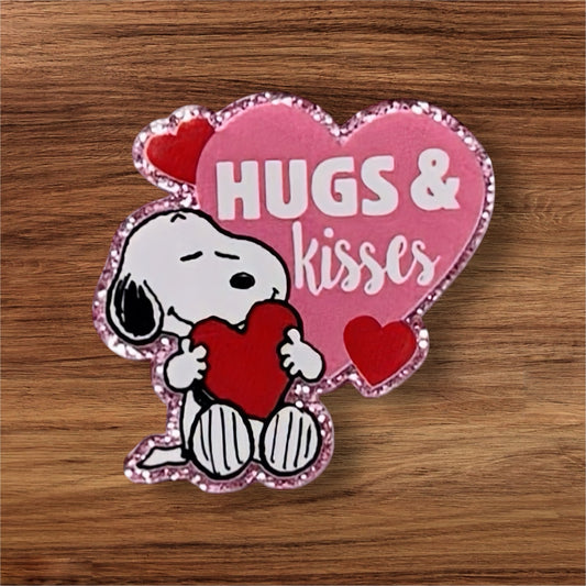 Hugs & Kisses Acrylic Flatback