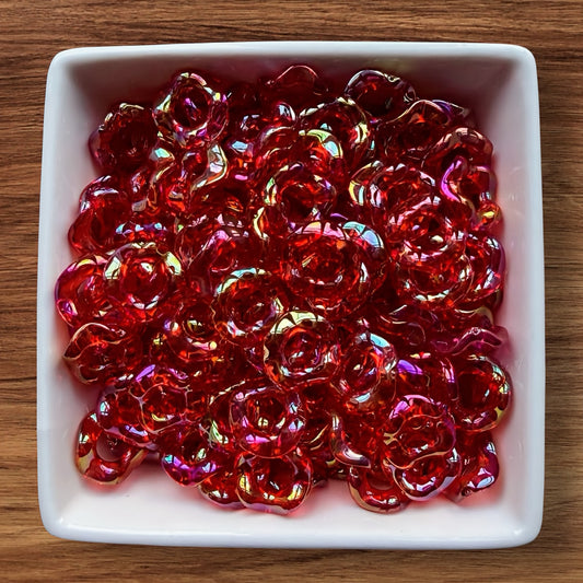 Red Translucent Wavy Spacer
