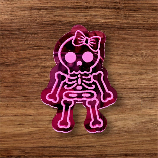Skeleton Girl Acrylic Flatback
