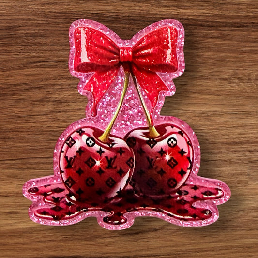 Cherries With Bow Acrylic Flatback