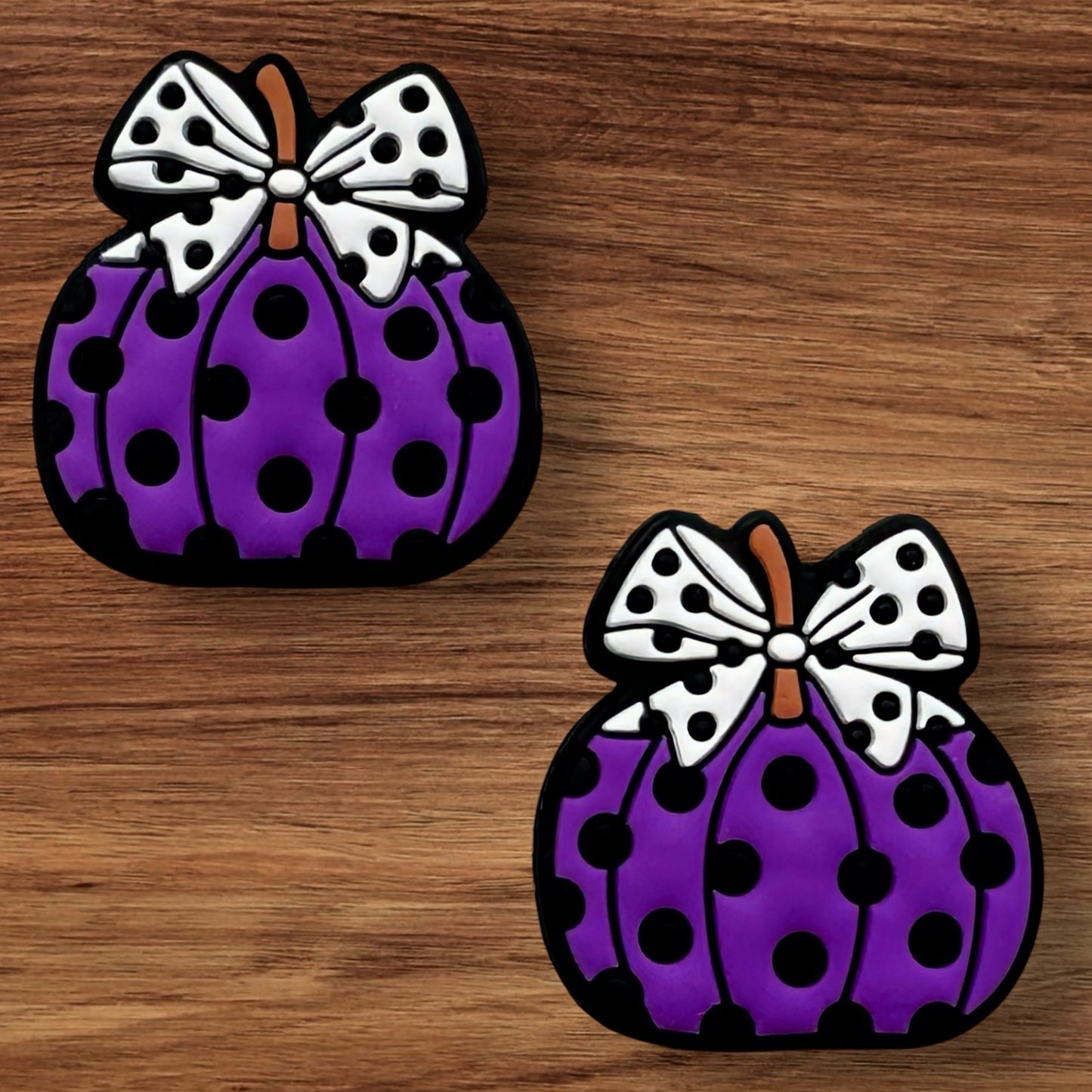 Purple Polka Dot Pumpkin Focal