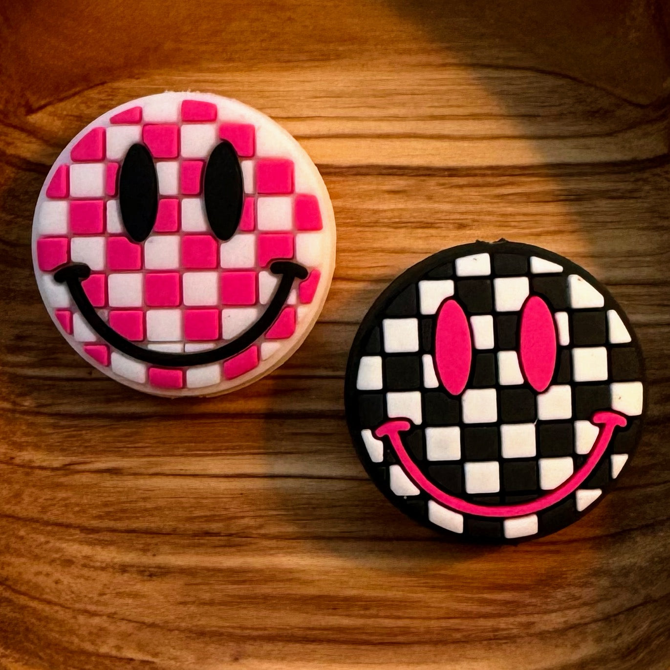 Checkered Happy Face Focal