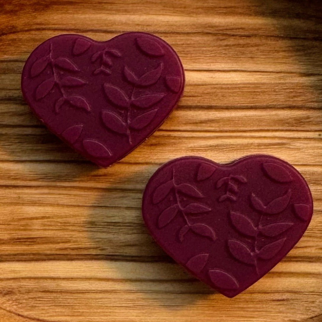 Embossed Hearts Silicone Focal