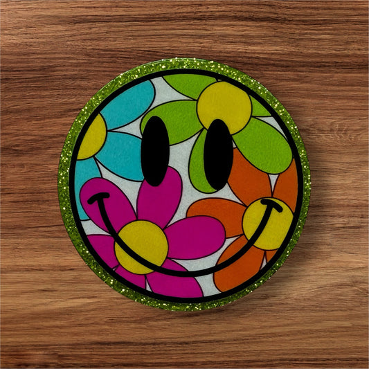 Trippy Floral Acrylic Flatback (Custom)