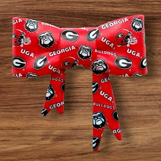 Georgia Football Bow